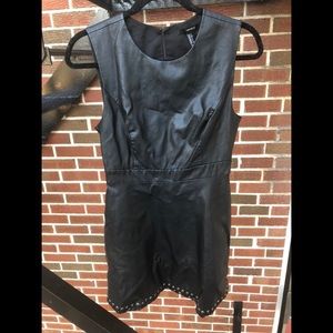 Faux Leather Dress